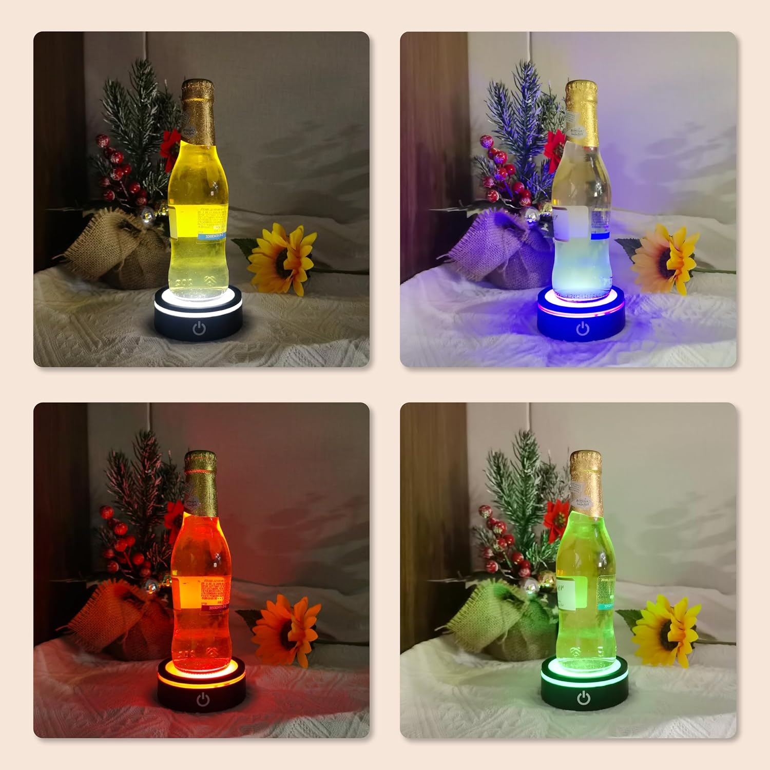 Black LED Light Base for Crystal Art Display