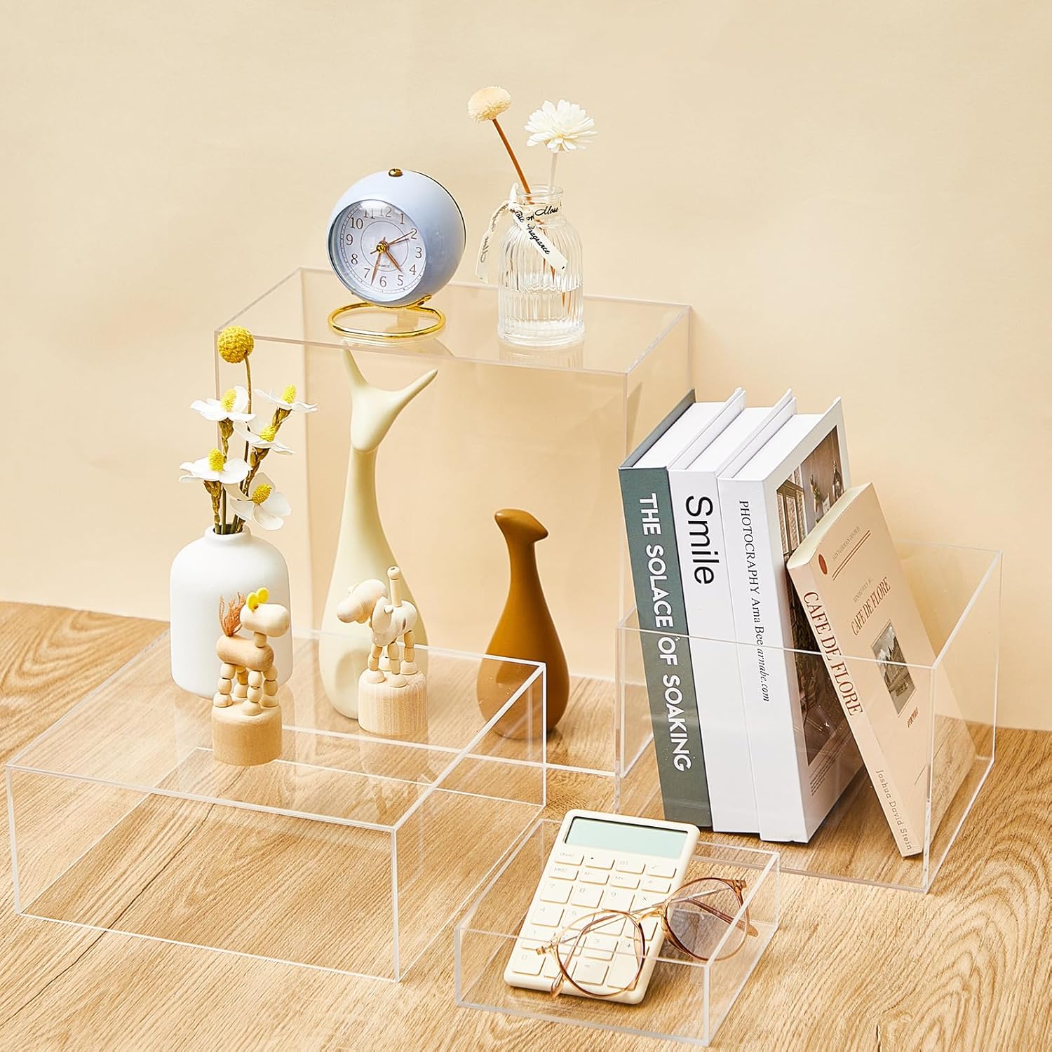 Leinuosen 7 Piece Clear Buffet Riser Set