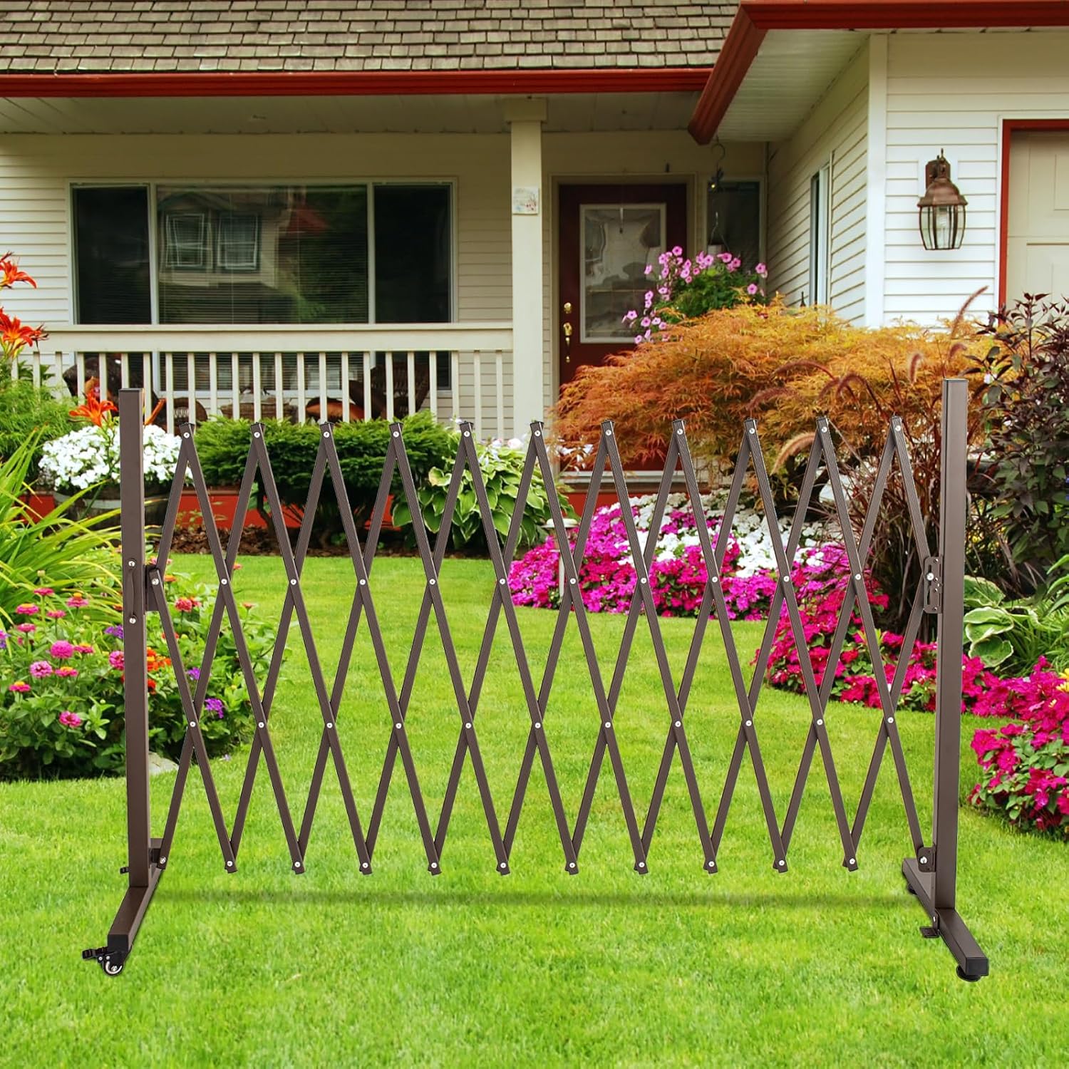 Aluminum Decorative Garden Fence with Casters