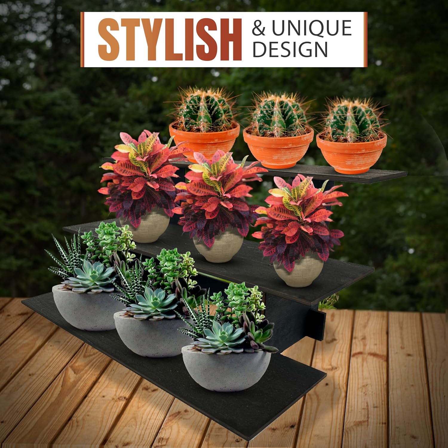 3-Tier Straight Retail Display Stand with Shelves