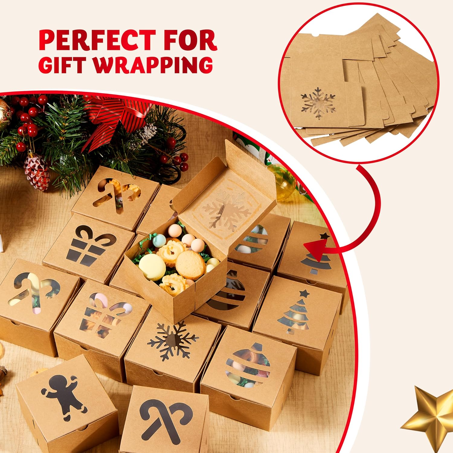 JOYIN 36 Piece Christmas Cookie Box Set