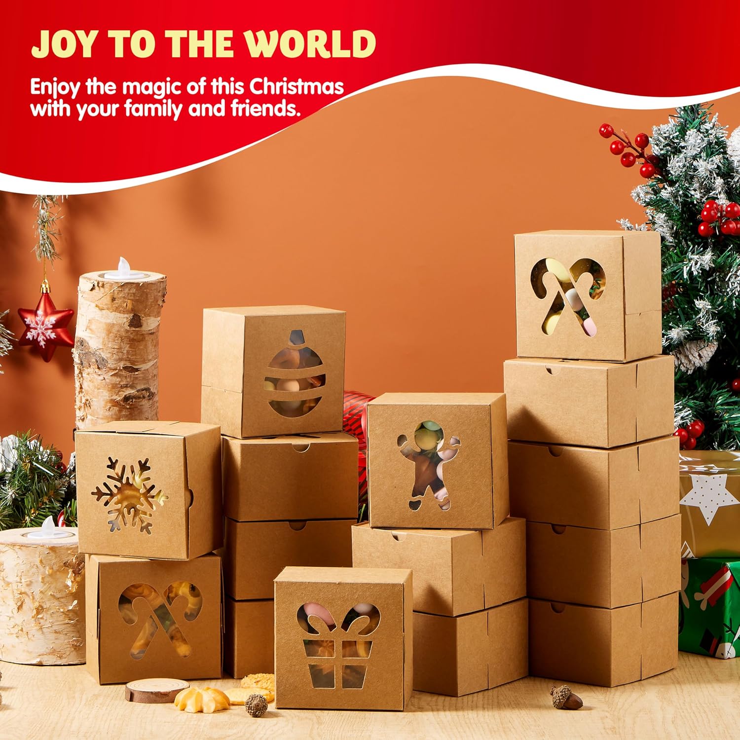 JOYIN 36 Piece Christmas Cookie Box Set