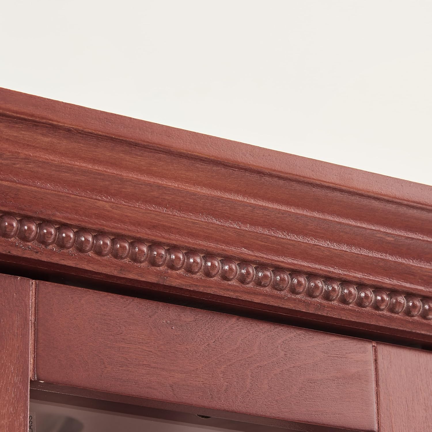 Corner Curio Cabinet with Lights - Adjustable Glass Shelves and Mirror Back