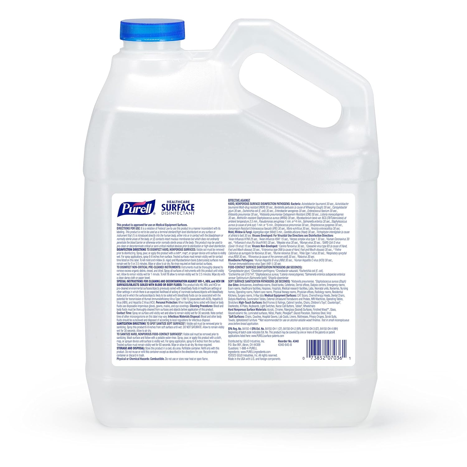 Purell Healthcare Disinfectant Refill 1 Gallon Pack of 4