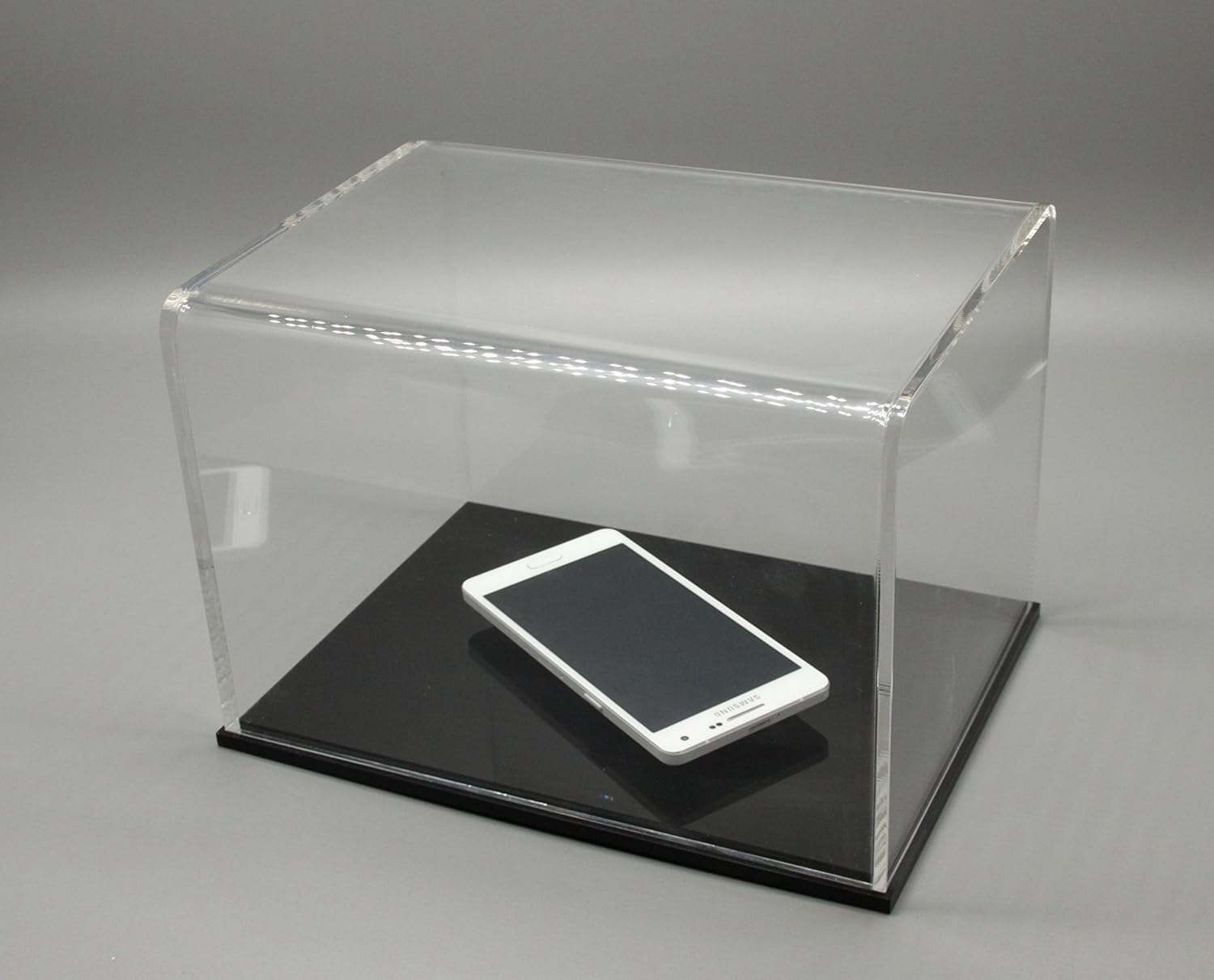 96 x 71 x 66 Acrylic Display Case with Lift-Off Top Black Base
